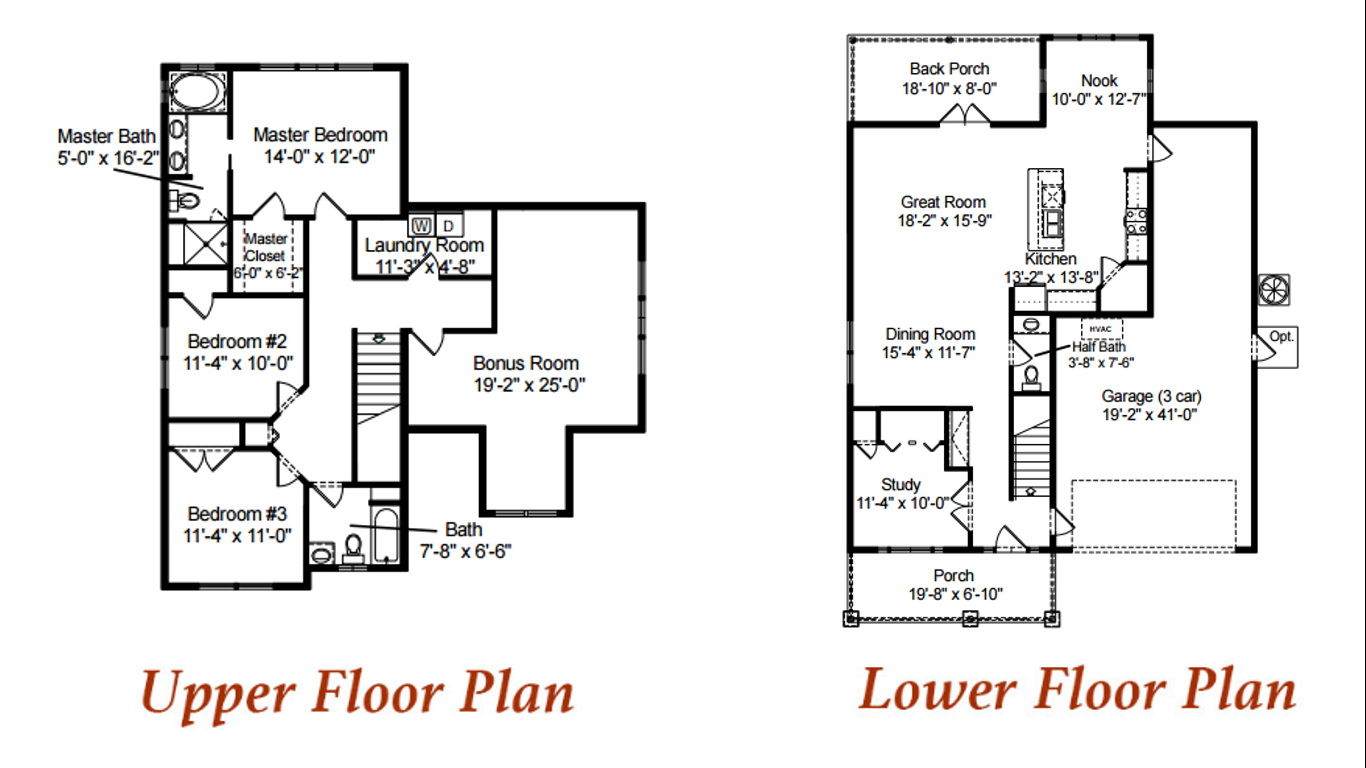 Norfleet Homes, House Plans With 4 Bedrooms And Bonus Room